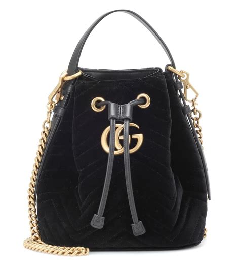 gucci marmont velvet bucket bag|gucci marmont bag price.